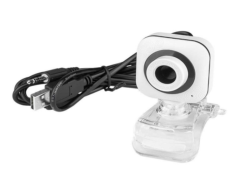 480P Webcam with Built-in Microphone &amp; Manual Focus
