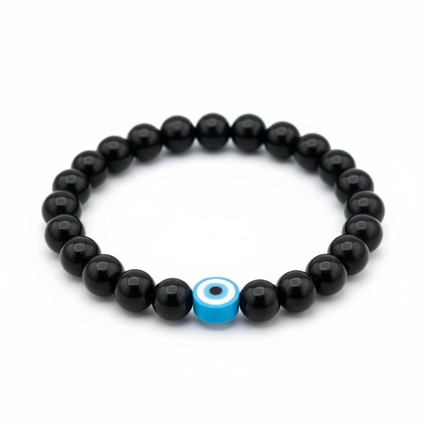 Yeyeb Evil Eye Black Stretch Bracelet