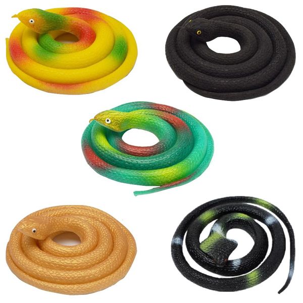 Toy Vibrant Rubber Simulation Snake 5 Set 80cm