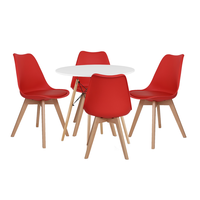 Dining Sets - Round Dining Table with Four Padded Chairs