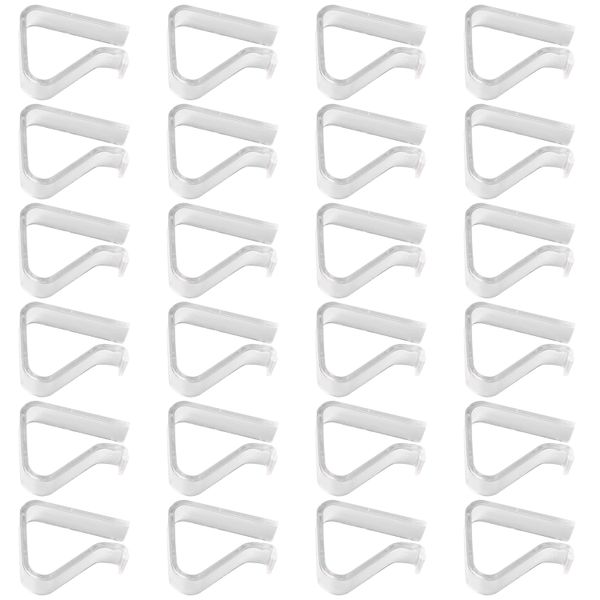 24Pack Clear Tablecloth Clips Plastic Transparent Table Cloth Holder Clamps
