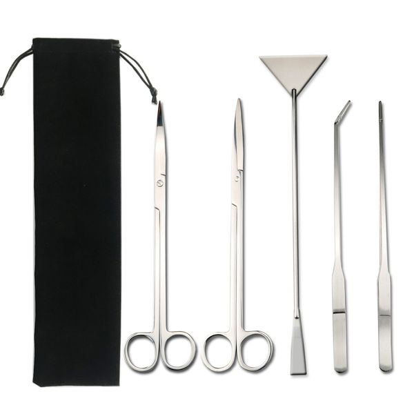 5 Piece Aquarium Plant Tool Kit , Aquarium Cleaning Kit For Fish Tank