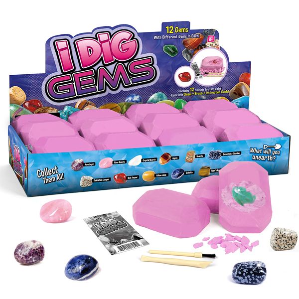 12 Piece Junior Dig Kit - Purple Gems
