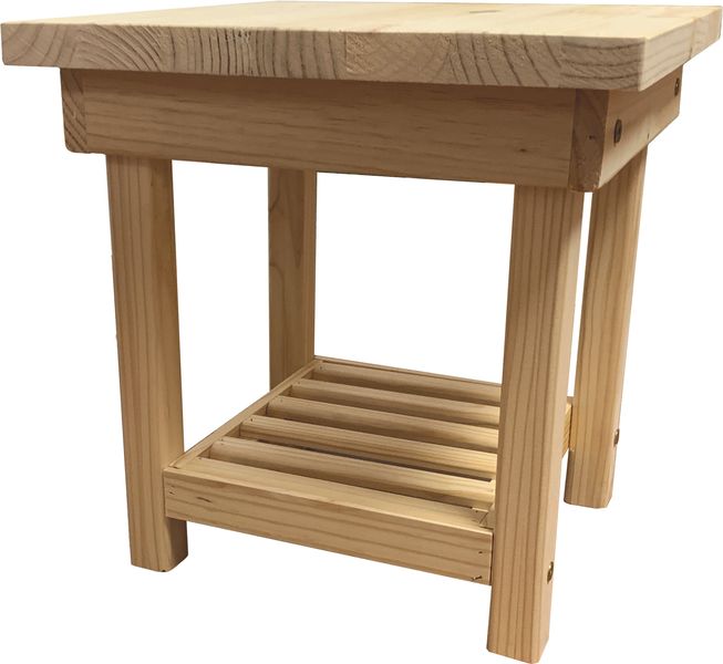 COL Raw Pine 0.45X0.45X0.45 Side Table