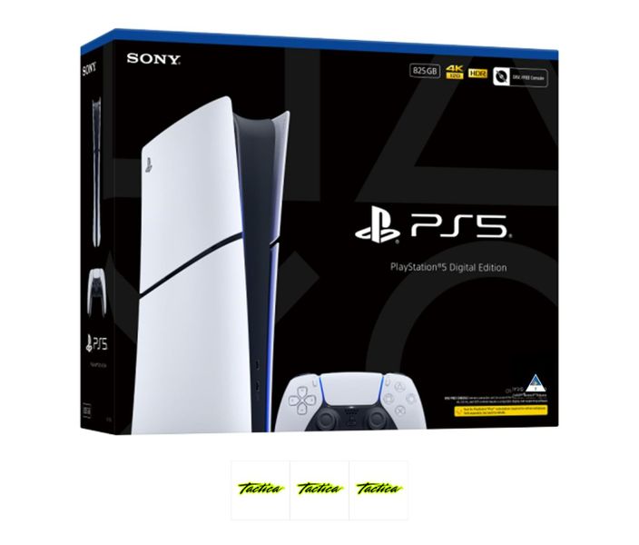 PlayStation 5 Slim Digital Edition Console (825GB) + 3 Tactica Stickers
