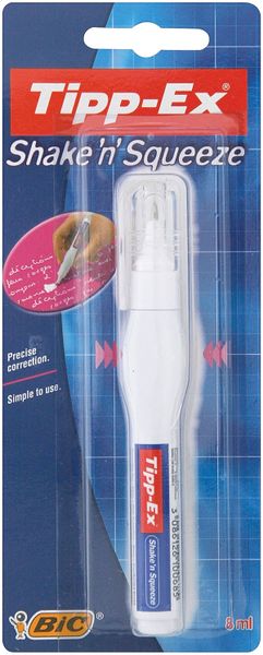 Tipp-Ex Shake 'n Squeeze, 8ml White (Blister of 1) Correction Pen