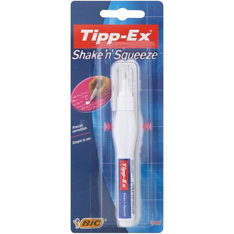 Tipp-Ex Shake 'n Squeeze, 8ml White (Blister of 1) Correction Pen, Shop  Today. Get it Tomorrow!