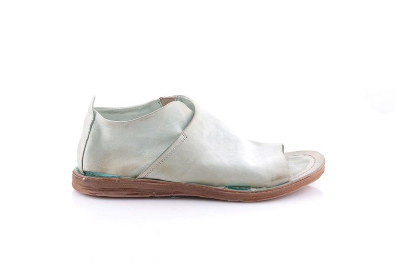 Women's green leather gladiator sandal