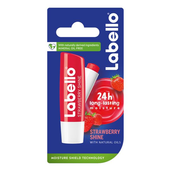 Labello Strawberry Shine 24h Moisture Caring Lip Balm, 4.8g