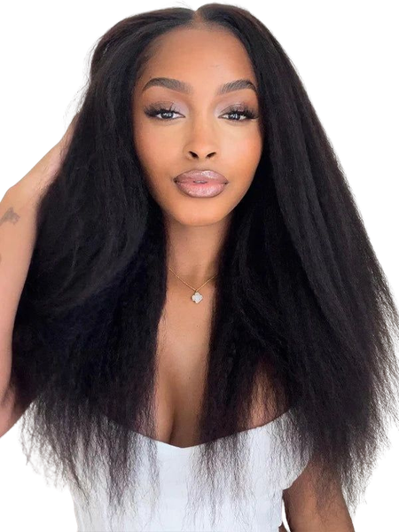 20 Inch Peruvian Kinky Straight Lace Front Wig - 13x6cm HD Lace