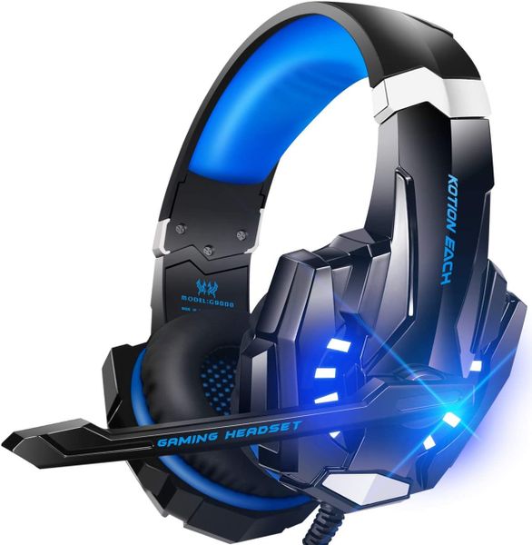 Pro Gaming Headset Noise Cancelling For PS4, PC, With Mic, LED Light-G9000