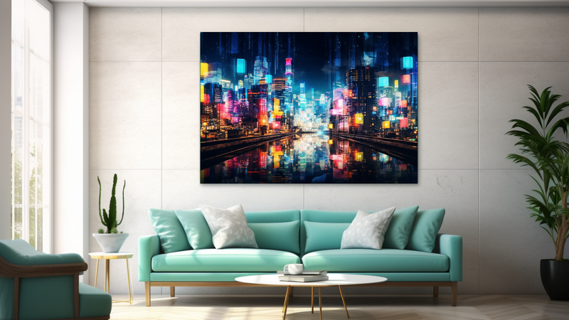 Canvas Wall Art - Tokyo Neon Nights - JT0071