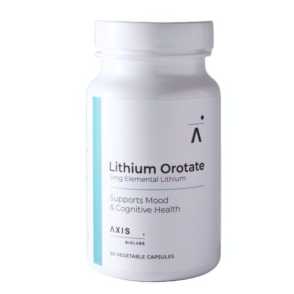 Axis BioLabs - Lithium Orotate - 5mg Elemental Lithium - 60 capsules