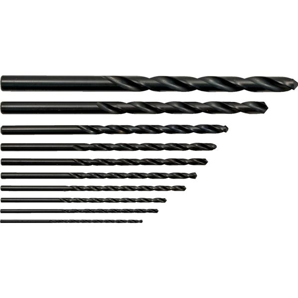 Set Of 10 HSS Long Series Drills 2-10.00mm
