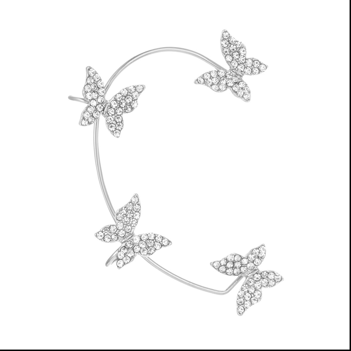 Butterfly Design Ear Cuff / Wrap With Inlaid Rhinestones Shop Today