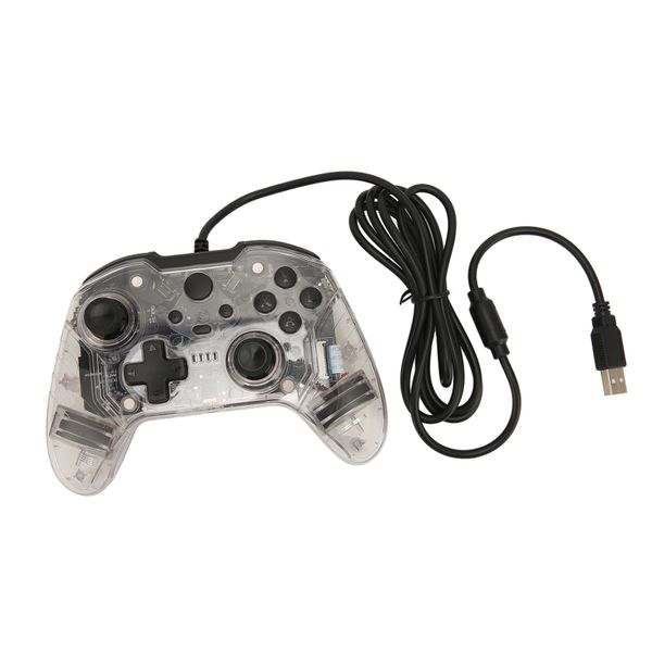Transparent RGB Wired Controller Compatible with Xbox/PC (Black)