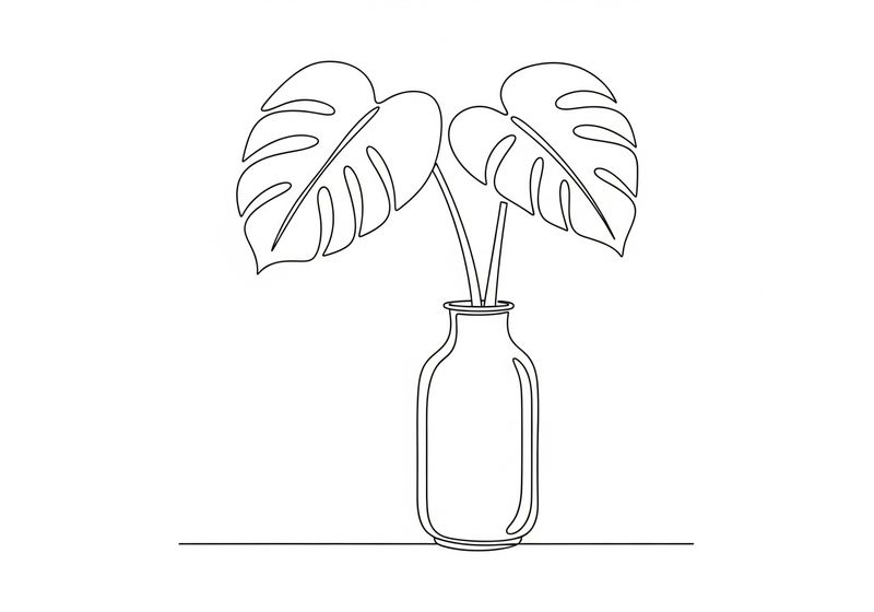 Canvas Home decor Modern Art Minimalist Art - Minimalist_Monstera_Decor
