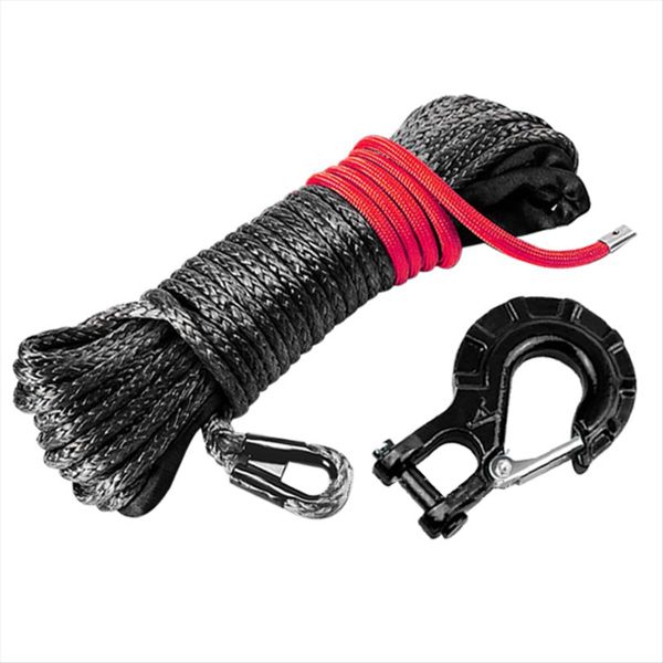 Synthetic Winch Rope Kit Winch Hook Safety Pull Compatible with Universal