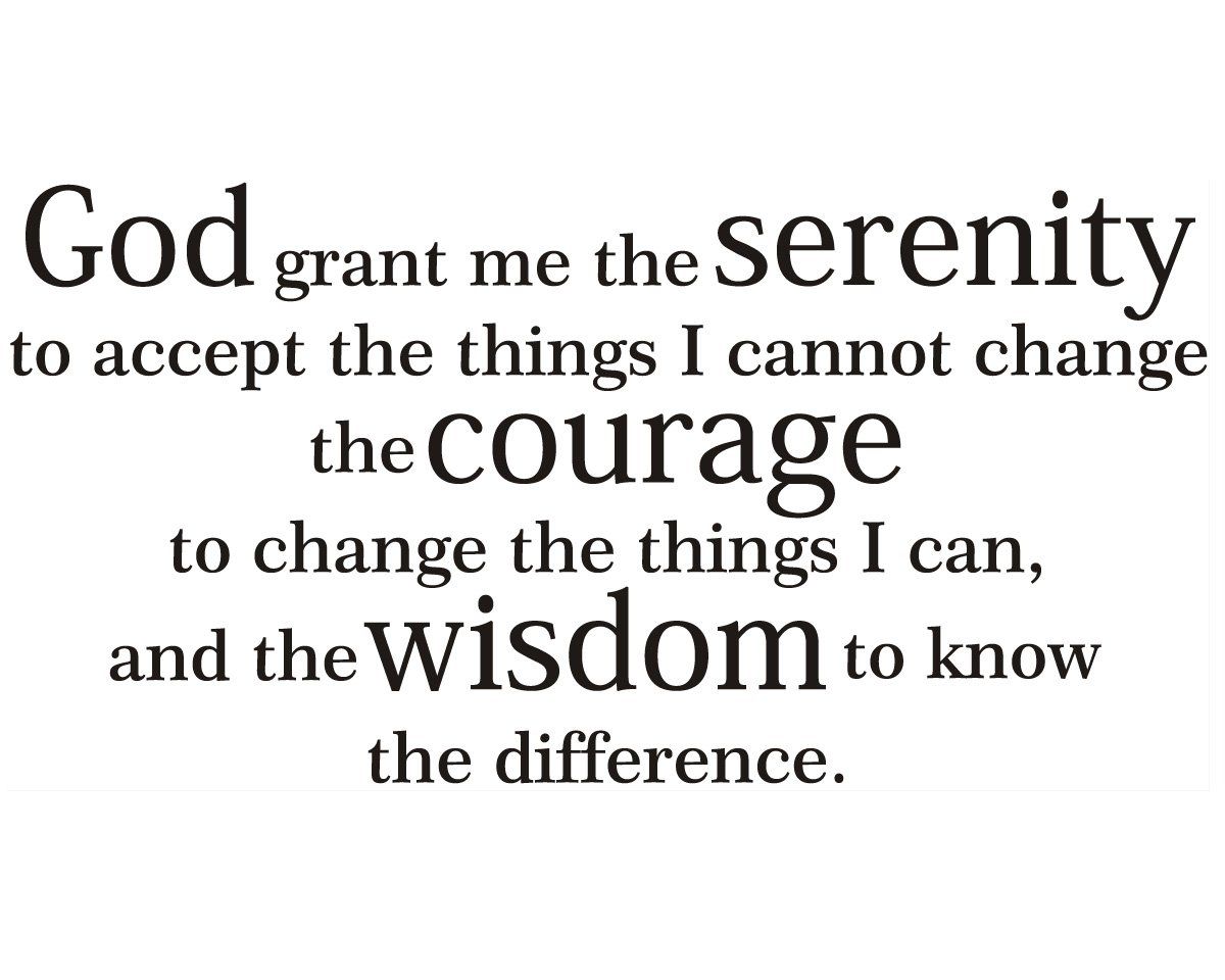 Fantastick - Serenity Prayer Vinyl Wall Poetry | Shop Today. Get it ...