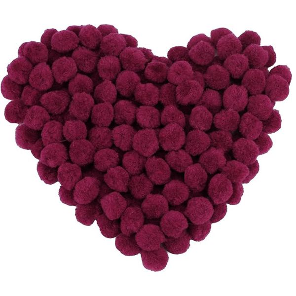 200Pcs Craft Pom Poms 2.5cm Fuzzy Pompom Balls DIY Arts Party Decorations
