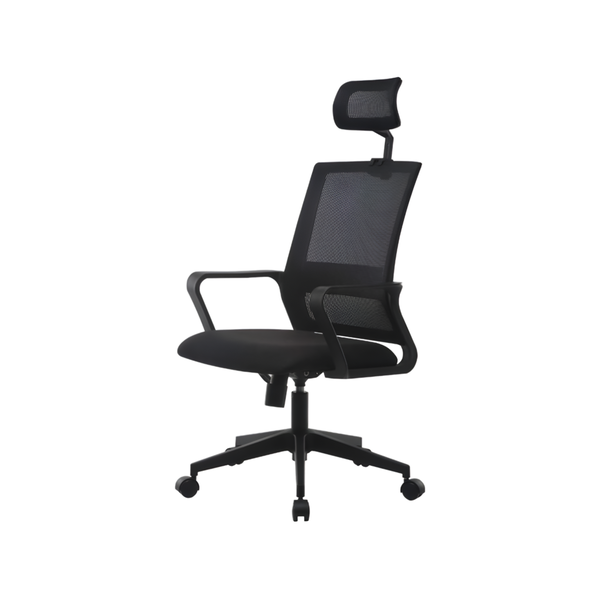 Comfortable Backrest Ergonomic Mesh Reception Office Chair With Headrest