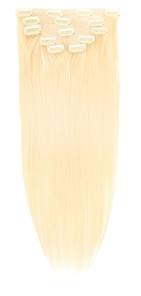 Human Hair Straight Colour 613 XXL 7 Piece Clip in-100% Brazilian Remy