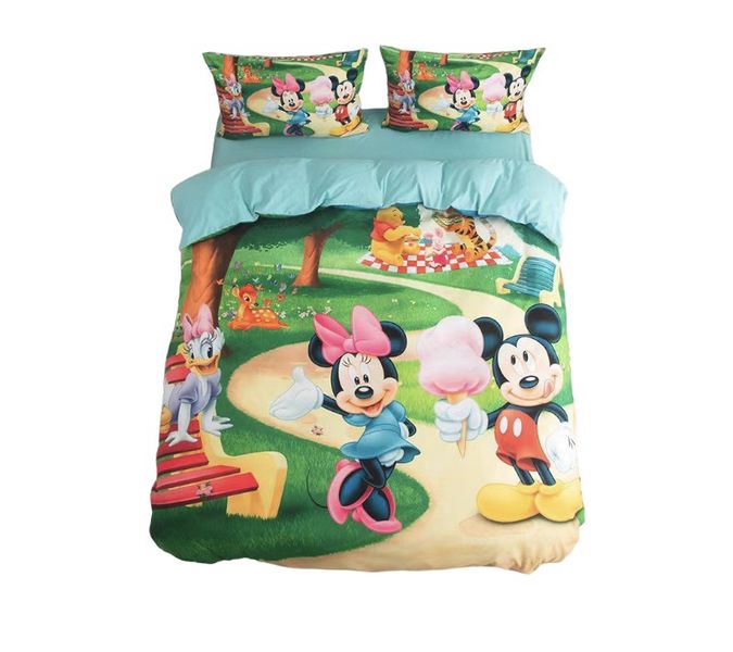 Mickey Mouse Kids Cartoon Character - Duvet Cover Set - Three Quarter