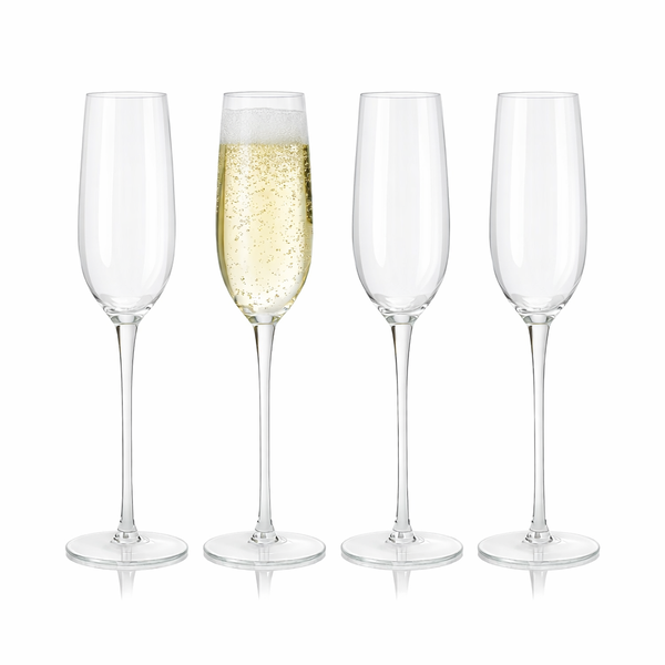 Champagne Flutes &amp; Champagne Glasses - Set of 4 (210ml)