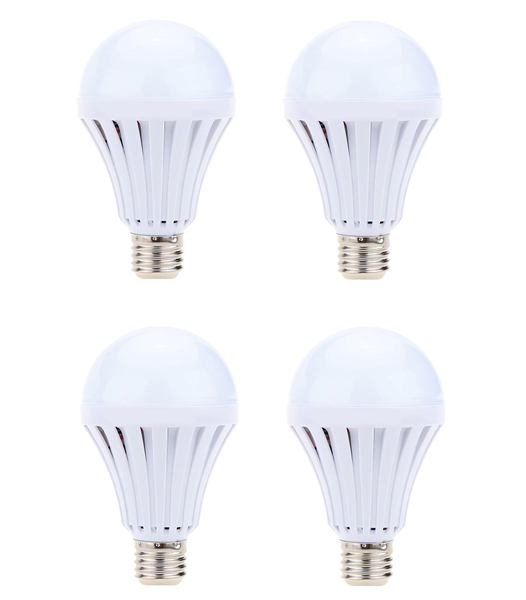 JB Luxx 9W Emergency Rechargeable E27 LED Smart Bulb - Set of 4