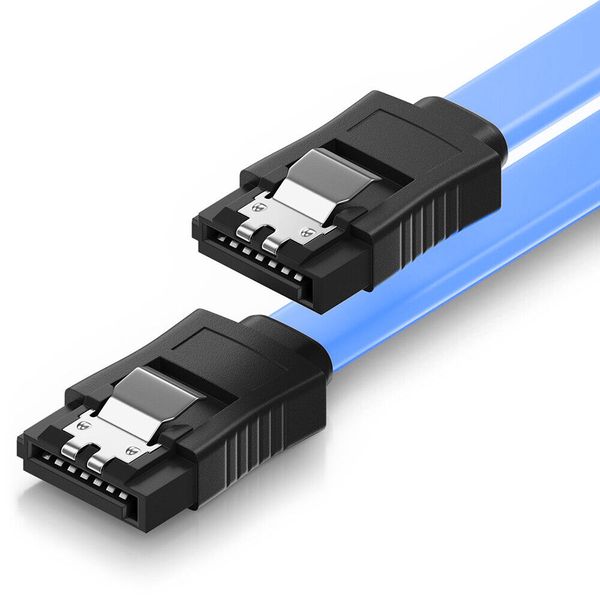 SATA Cable 6Gbps 8-pin Connector &amp; Locking Latch for HDD|SSD|CD Drive -2pc