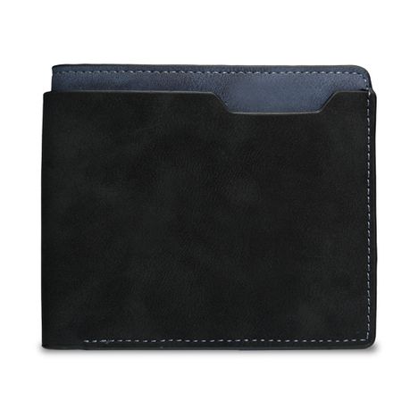 Slim Bifold Wallet PU Leather for Men with ID Window & Card Slots Fashion Image