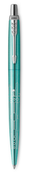 PARKER Jotter Special Edition Miami Turquoise Chrome Trim Ballpoint Pen