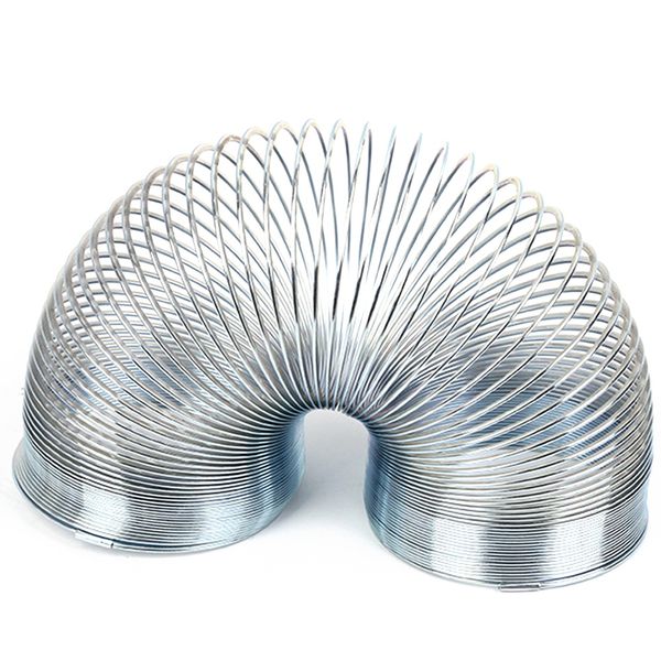 Walking Spring Toy Metal Spring Toys for Party Stress Relief Silver