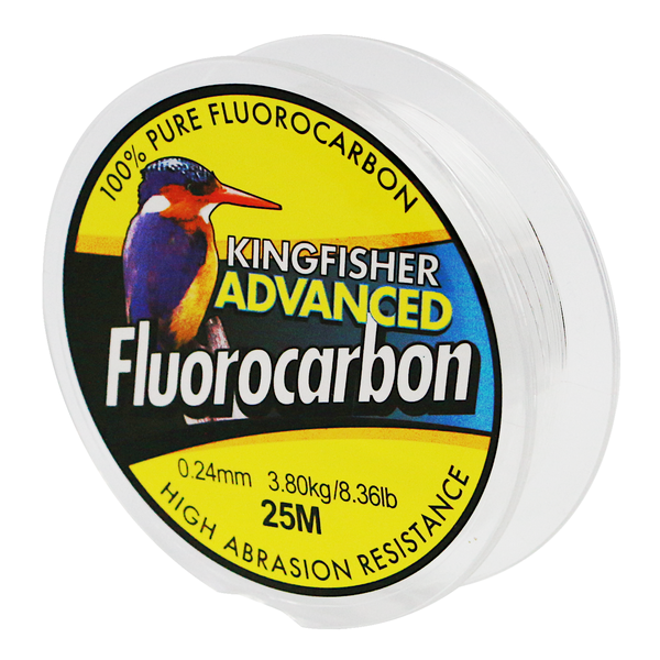 Kingfisher Advanced Fluorocarbon Leader Line 25m (8.36Lb/3.8Kg) (Clear)