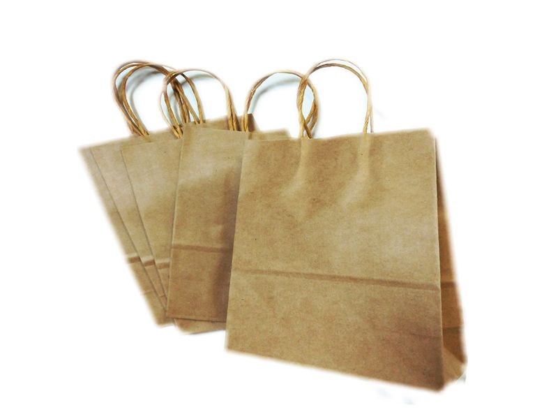 Bead cool -Gift Bag Bulk - Brown - 27cm(H) by 21cm(L) by 11cm(W) - 12pcs
