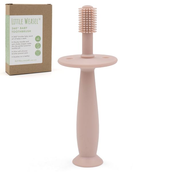 Little Weasel – 360 Degree Baby Training Toothbrush (Sage Green)