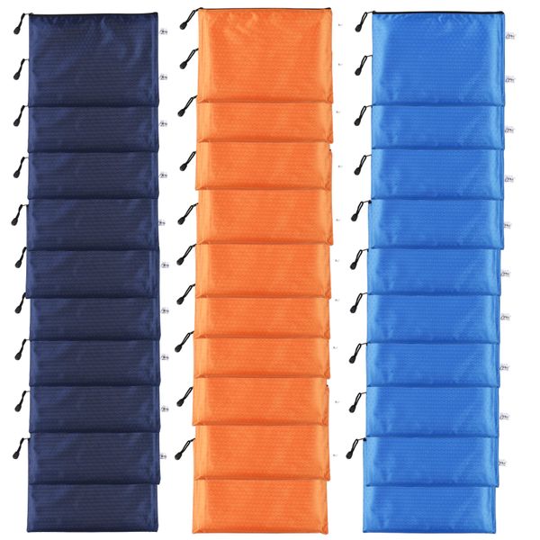 30 Zipper File Pouches Bags A4 Size Document Organizing Storage Pocket Bag