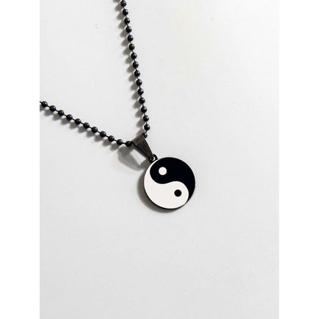 Black & White Necklace Abstract Yin hotsell Yang Forces of The Universe