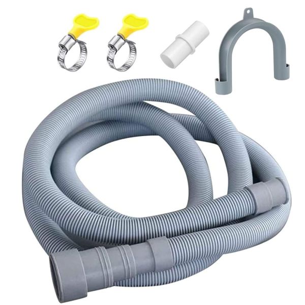 Tool DIY 5Pcs Universal Washing Machine Drain Hose With Clamp