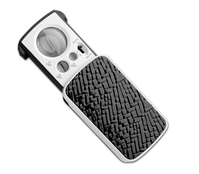 Portable Magnifier With UV LED Light, 30x, 60x, 90x Magnification