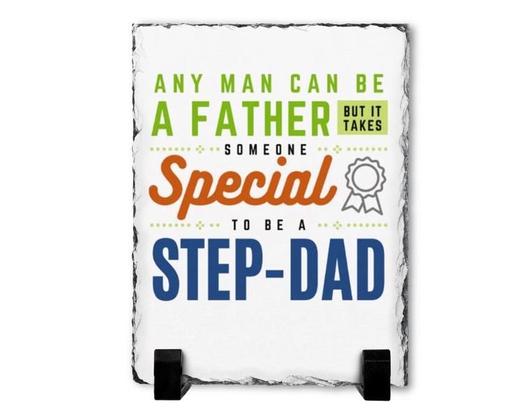 To Be A Step Dad Birthday Christmas Father's Day Gift Rock Slate