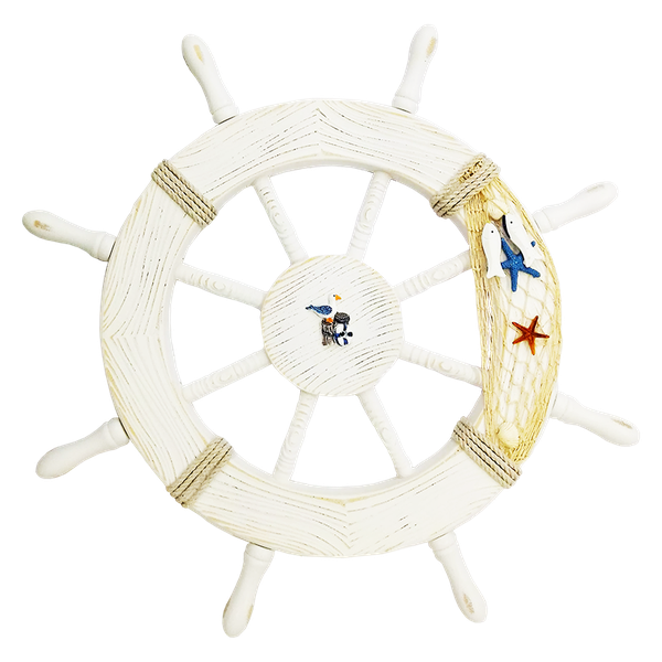 Wooden Nautical Themed Ship Wheel