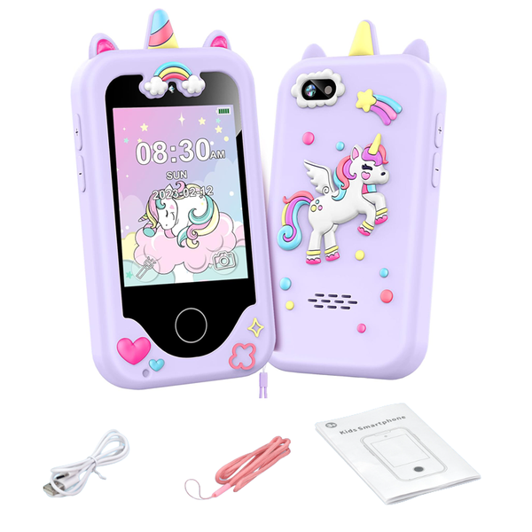 Learning Play Toy Phone with Dual Camera, Game, Music Player8GB Card Purple