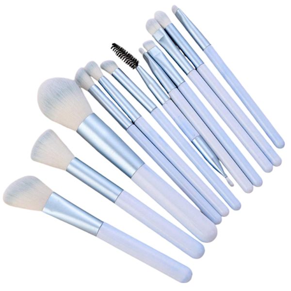 12 Piece Makeup Brush Set - Blue Ombre