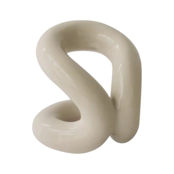 Creative Life Knot Series Ceramic Toothbrush Holder - Milk Coffee Color