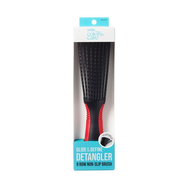 KISS Colors &amp; Care 9 Row Detangling Non-Slip Brush Black