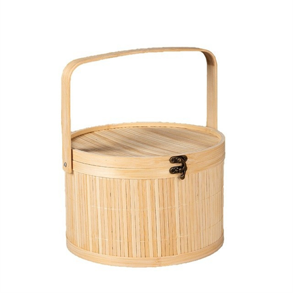 Bamboo Woven Baskets Antique Colored Pastry Specialty Gift Basket Vintage