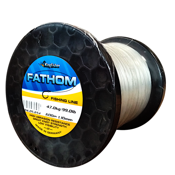 Kingfisher Fathom Fishing Nylon 600m (47Kg/1.10mm) (Clear)