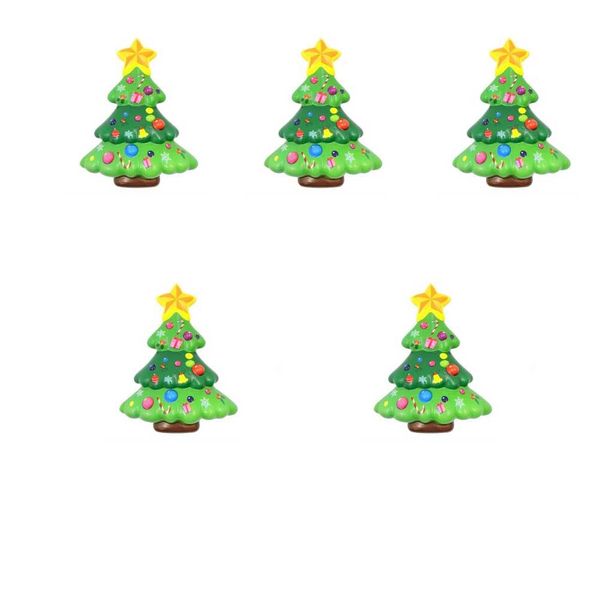 5 Pieces Christmas Tree Squishy Toy, Stress Relief Squeeze Toy