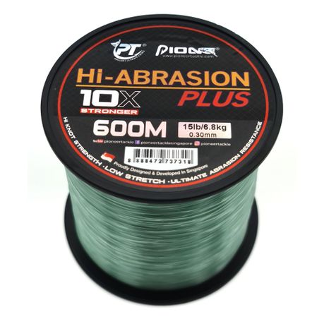 Pioneer High Abrasion 600m Dark Green Fishing Line 0.30mm - 15lb/6.8kg, Shop Today. Get it Tomorrow!